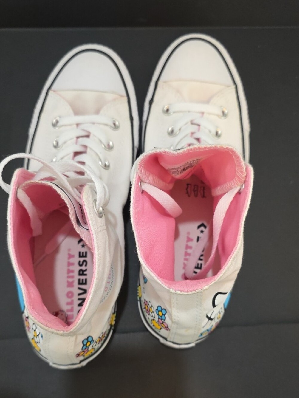 Converse All Star Women's Pink & White Hello Kitty High Top Sneakers Size 9 NWT - Picture 9 of 12